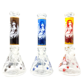 14" MISS MARY JANE DECAL BEAKER WATER PIPE